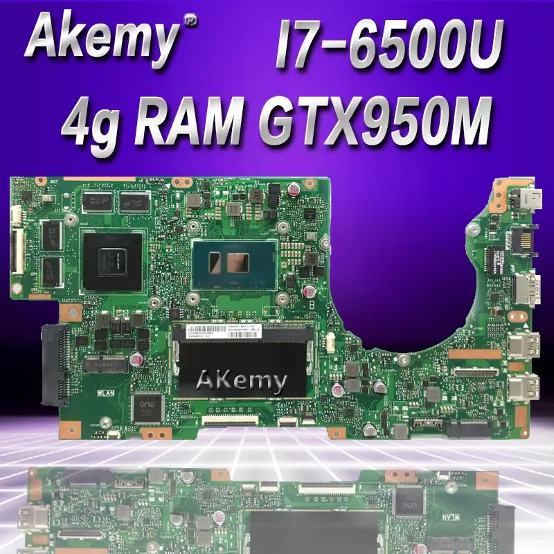 Akemy материнская плата для ноутбука ASUS K501UX K501UB K501UXM K501UW K501UQ K501U материнская плата Тест ОК GTX950M I7-6500U