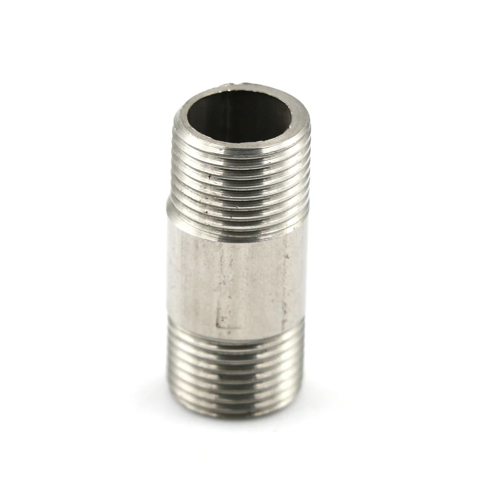 1PC Male X Male Threaded Pipe Fittings Stainless Steel Water connection