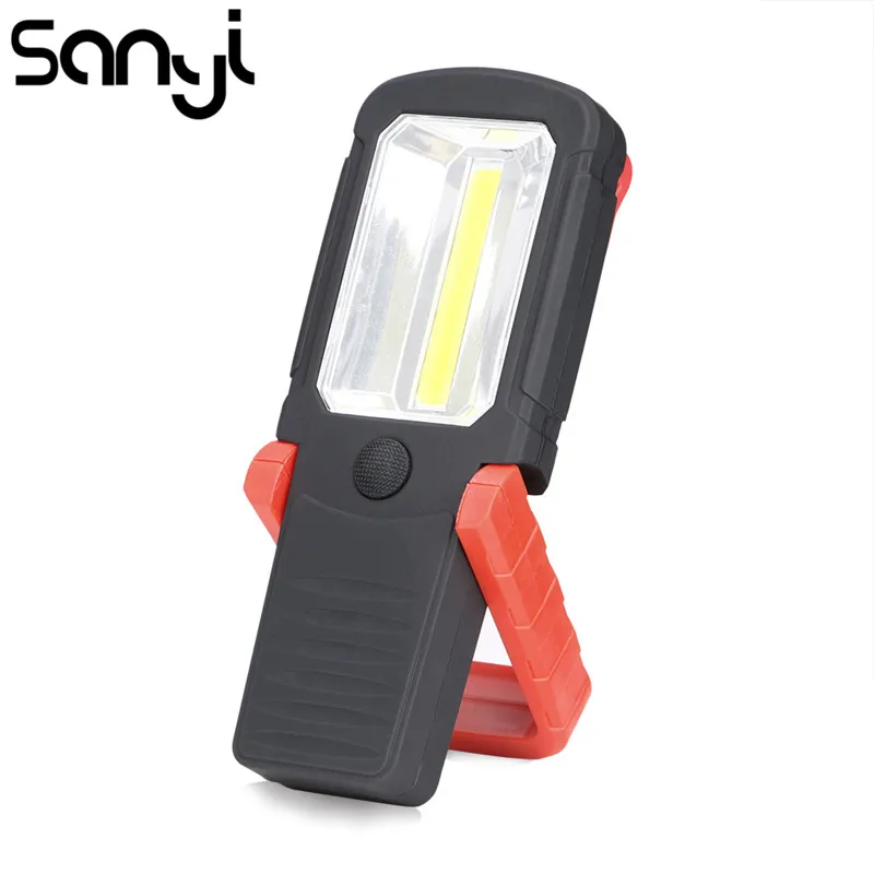 Светодиодный фонарик SANYI COB для осмотра работы магнитный складной фонарь с