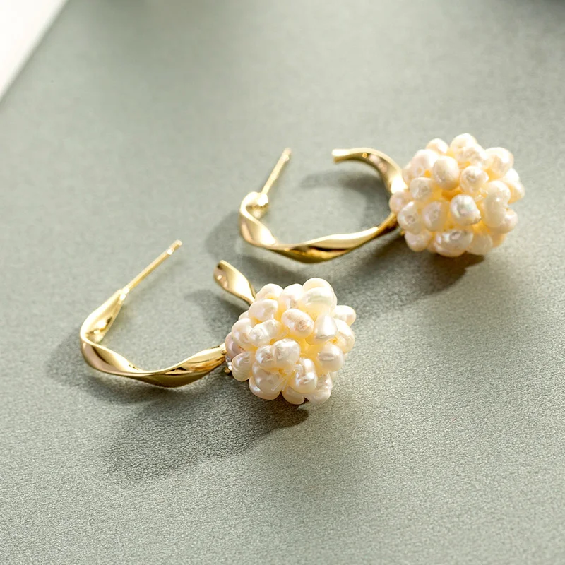 2019 серьги капли из натурального пресноводного жемчуга свисающие с золотым