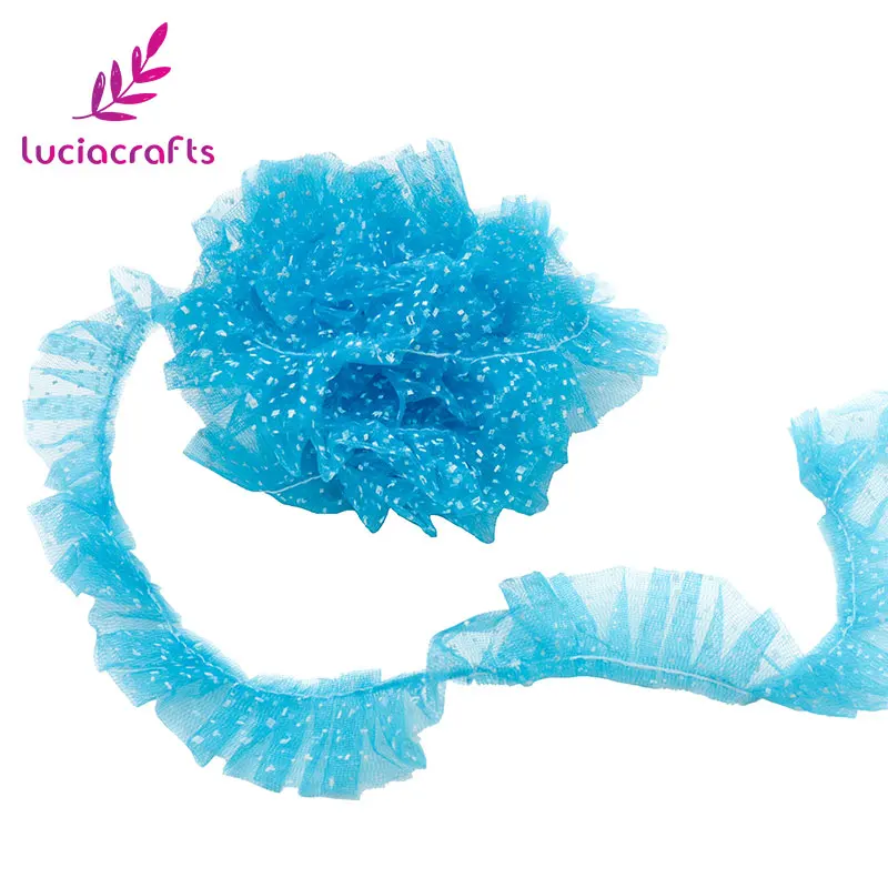 Lucia crafts/20 мм 2 ярда/6 ярдов кружевная отделка в горошек сетчатая лента из органзы