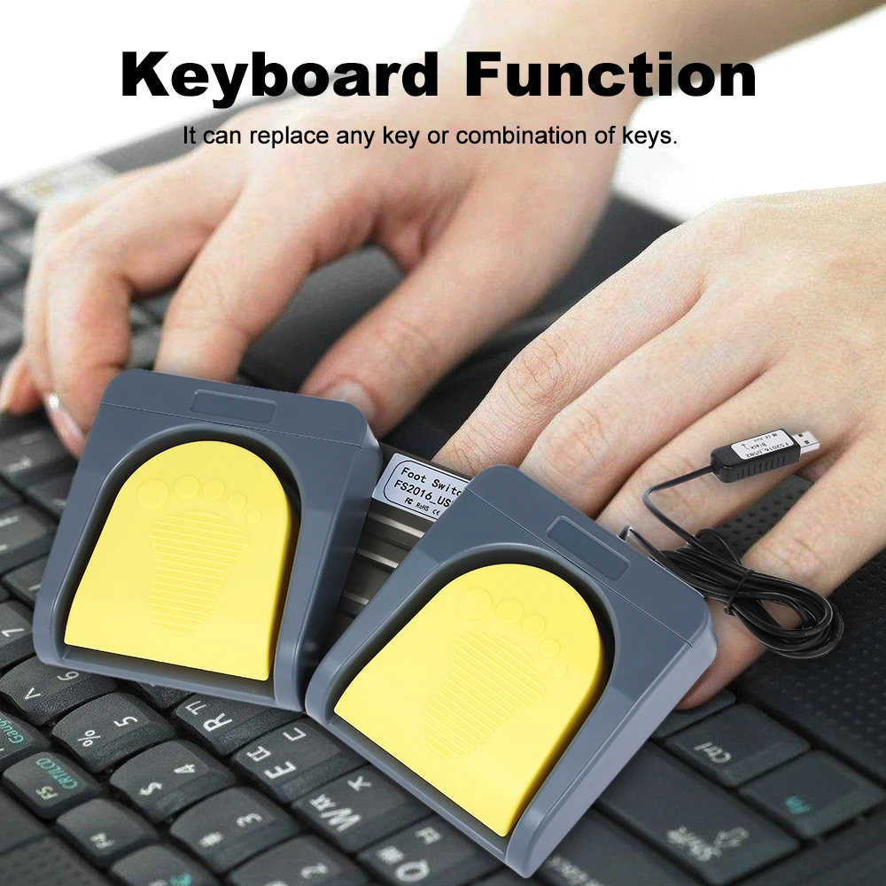 PCsensor USB 2 ножной переключатель управления клавиатура мультимедиа геймпад мышка