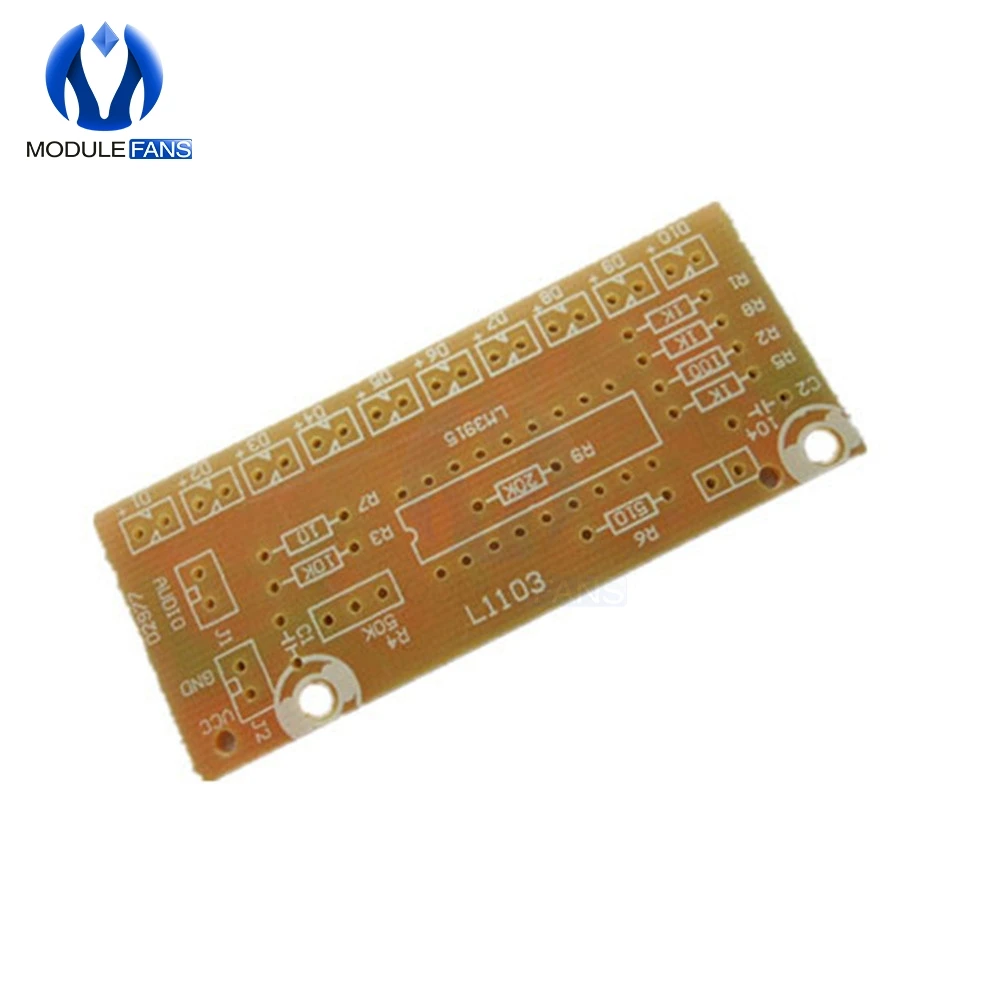 LM3915 забавные 10 уровень звука полосы огонь точка индикатора DIY Kit Электронная