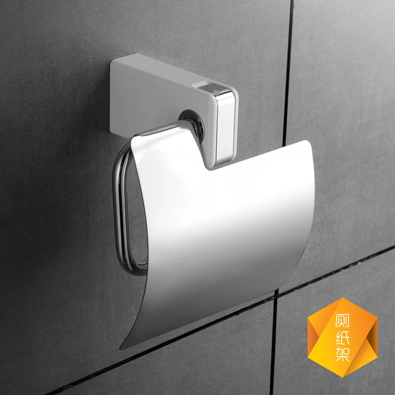 Bathroom toilet stainless steel tissue box roll holder bathroom paper tray creative rack | Обустройство дома