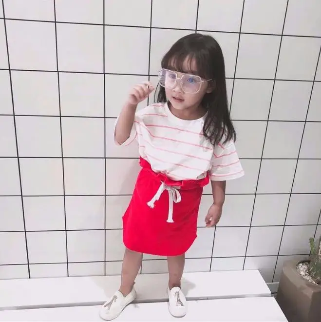 

Owligbaby Hot-selling Summer Cotton Red Girls Skirts