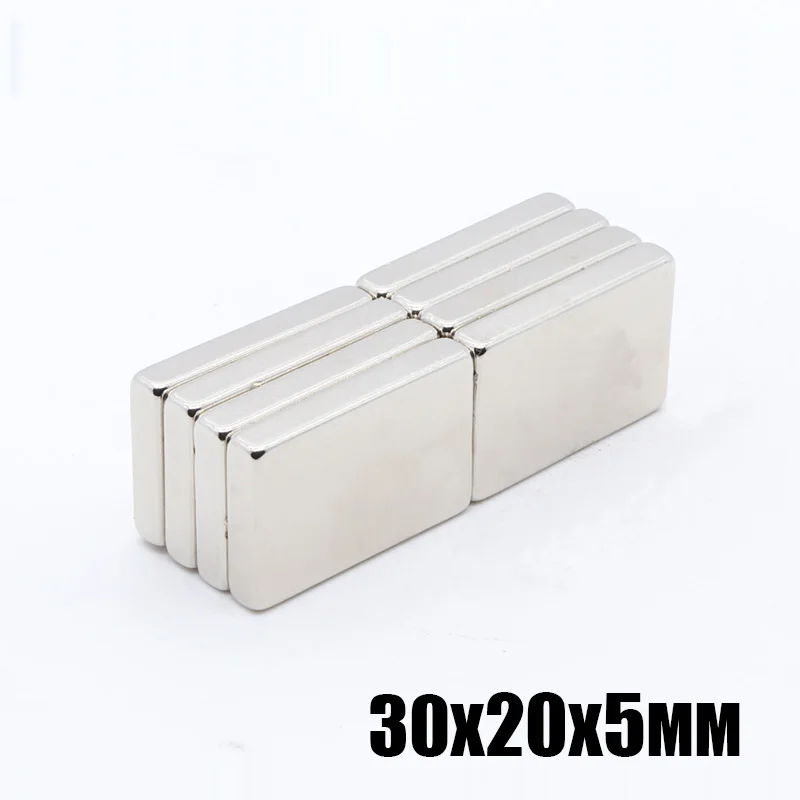 

Магнит из редкоземельного блока NdFeB, 30x20x5 мм, 20 шт.