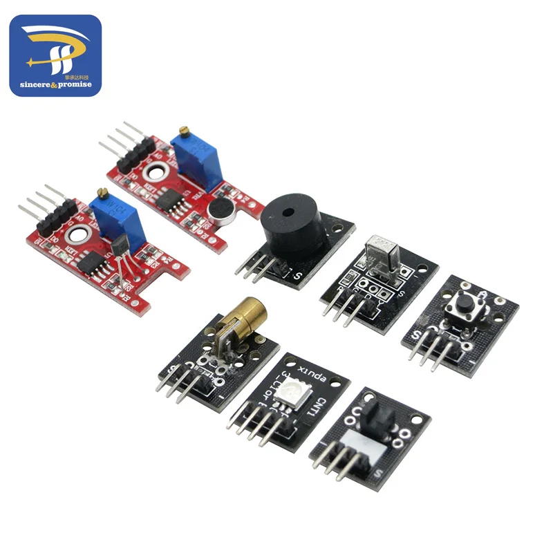 Датчик Kit 37 в 1 Сенсор комплект для Arduino/RGB/джойстик/светочувствительная/звук