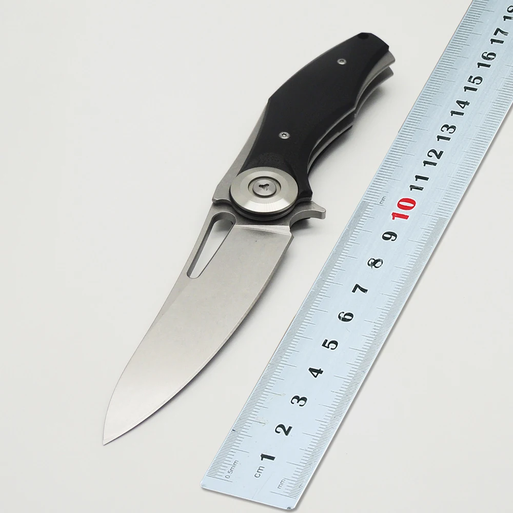 ZSQ Bear Dark Tictical Flipper folding blade knife D2 G10 handle outdoor Wild Boar survival hunting camping tool OEM | Инструменты