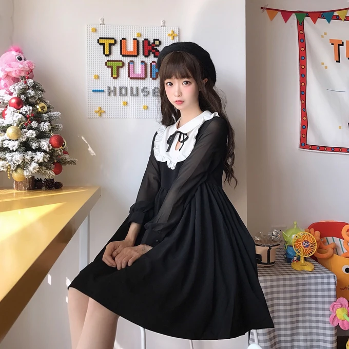 Женское ТРАПЕЦИЕВИДНОЕ ПЛАТЬЕ в стиле преппи милое лоскутное платье с круглым