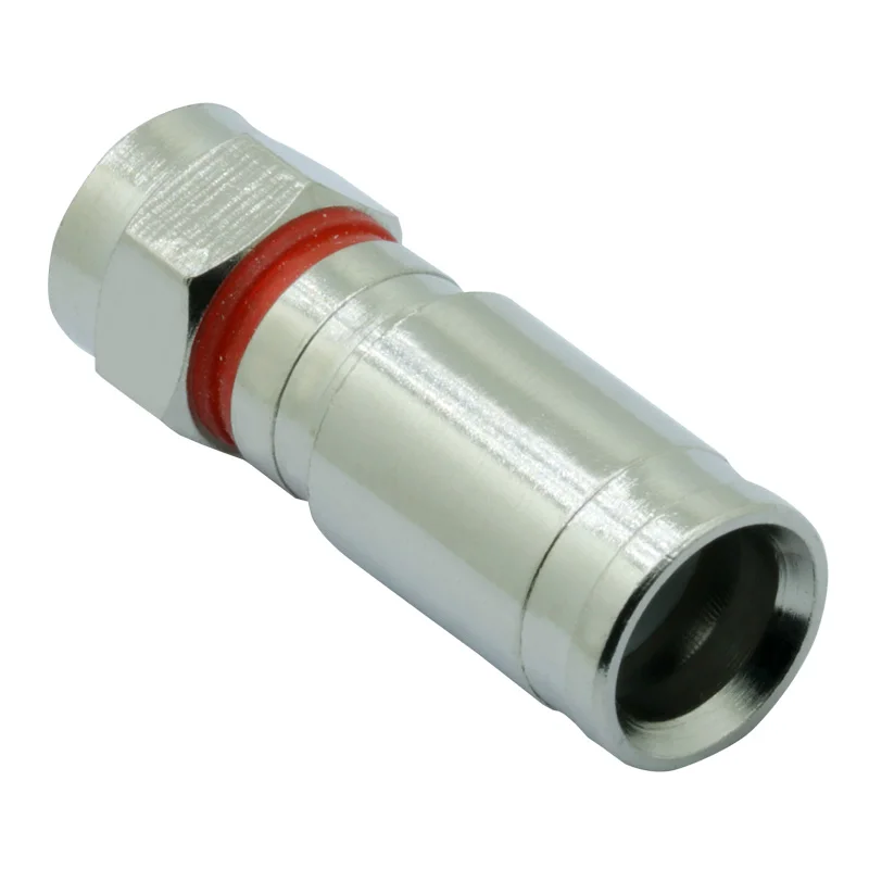 10pcs/lot Copper RG6 Weatherproof F Compression Connector RF COAXIAL Wire Solderless Adapter | Обустройство дома