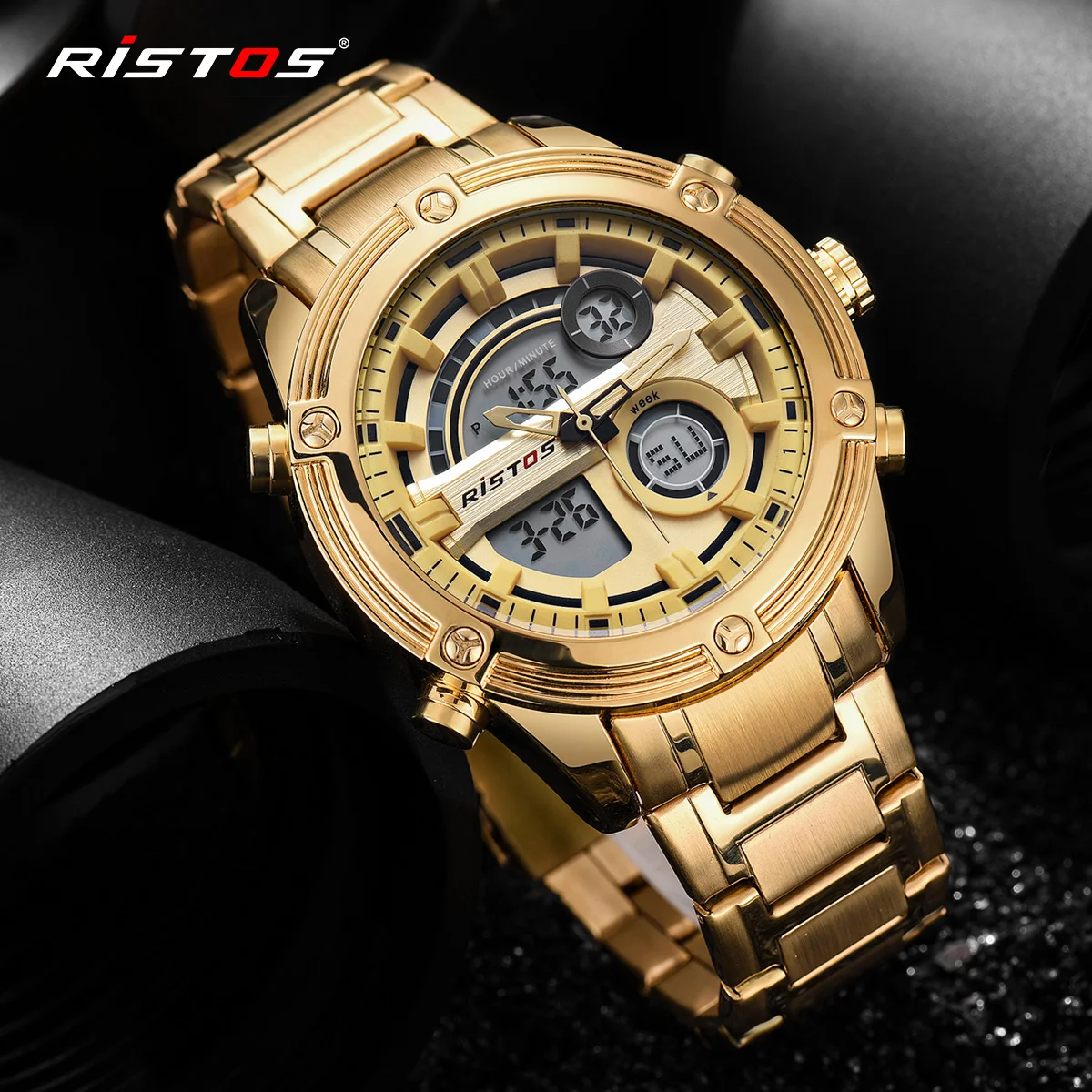 RISTOS Relogio Masculino мужские часы Роскошные Известный Топ бренд Мужская мода