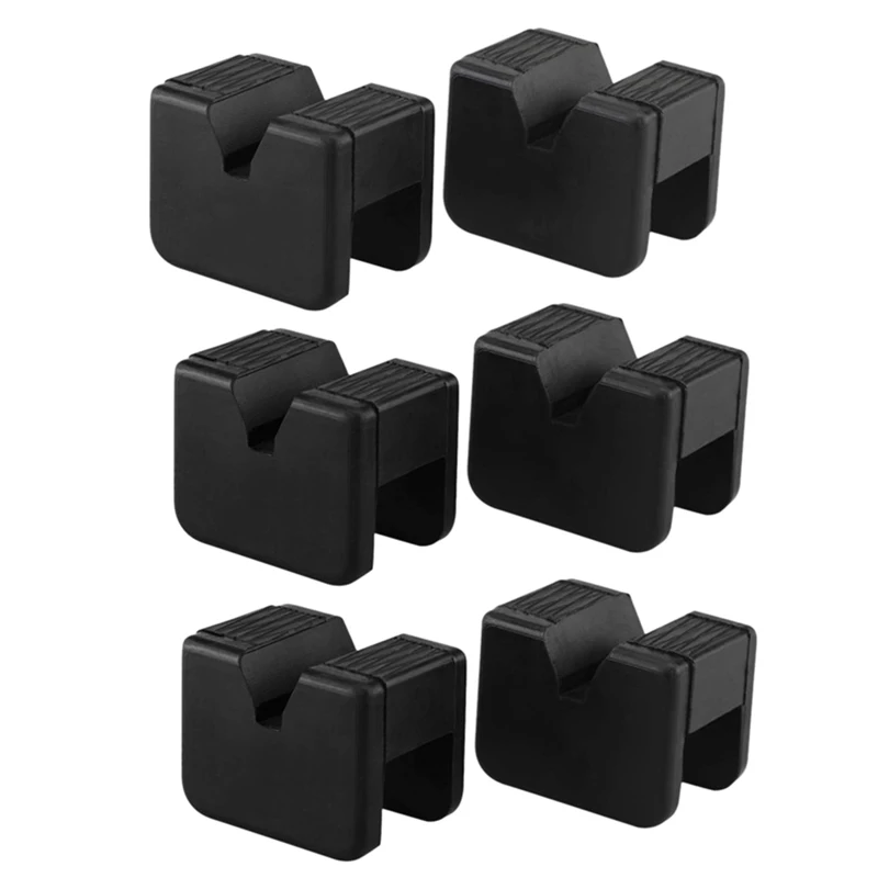 6 Pack Jack Pad Adapter For Stand 2-3 Ton Universal Rubber Slotted Frame Rail Pinch Welds Protector |