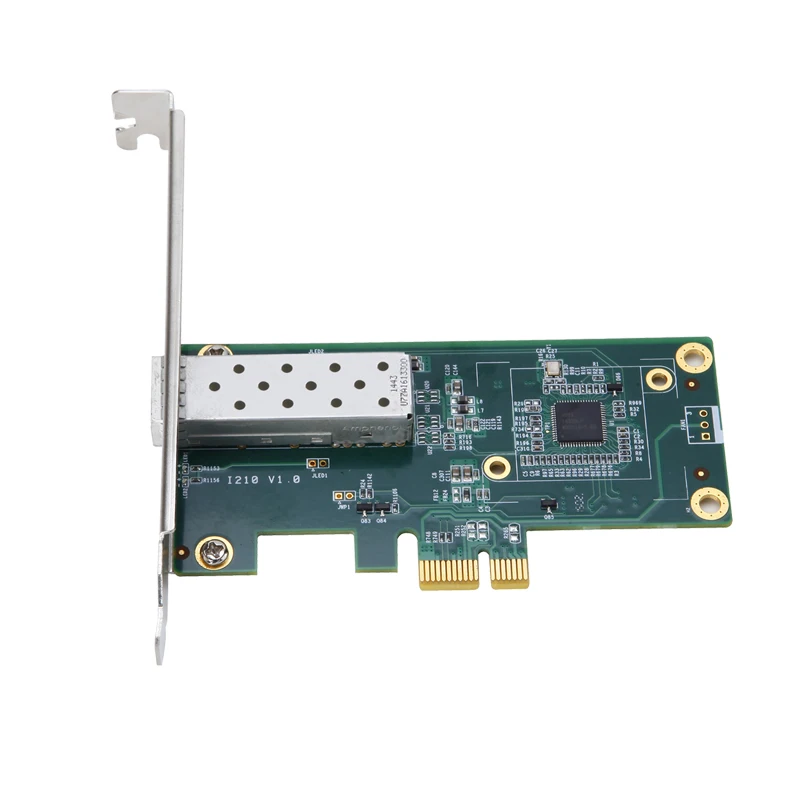 DIEWU Intel I210 PCIe Gigabit Одиночная SFP волоконная сетевая lan Карта|Сетевые карты| |