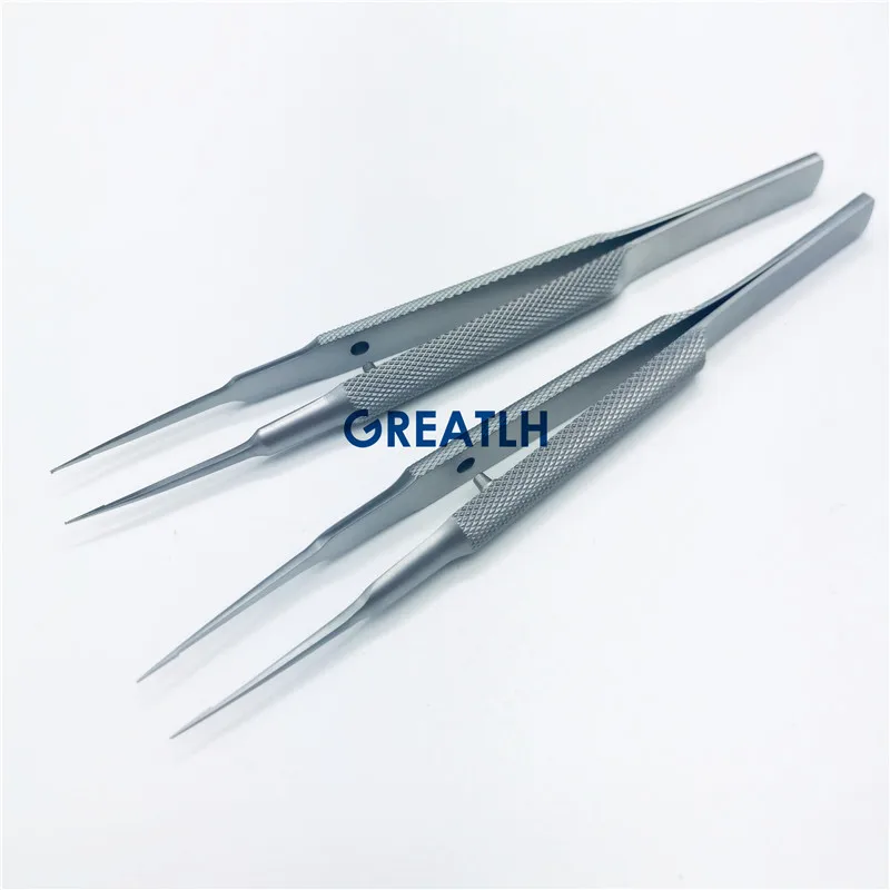 

11cm Ophthalmic Tweezers fine tissue forceps Platform Dental Clip Stainless Steel Round Handle forceps ophthalmic