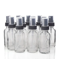 12pcs 30ml clear glass spray bottles with mist sprayer for essential oil aromatherapy perfume empty refillable portable atomizer