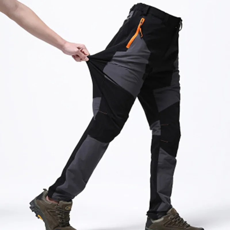 New Men's Summer Quick Dry Pants Outdoor Elastic Hiking Camping Trekking Fishing Climbing Sport Trousers |