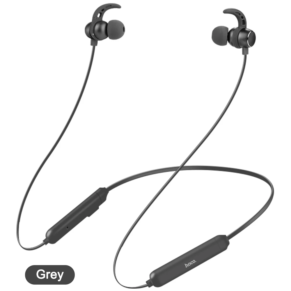 HOCO Bluetooth наушники Беспроводная Спортивная гарнитура водонепроницаемые наушники Auriculares Kulakl k Casque для iOS Android - Цвет: Серый