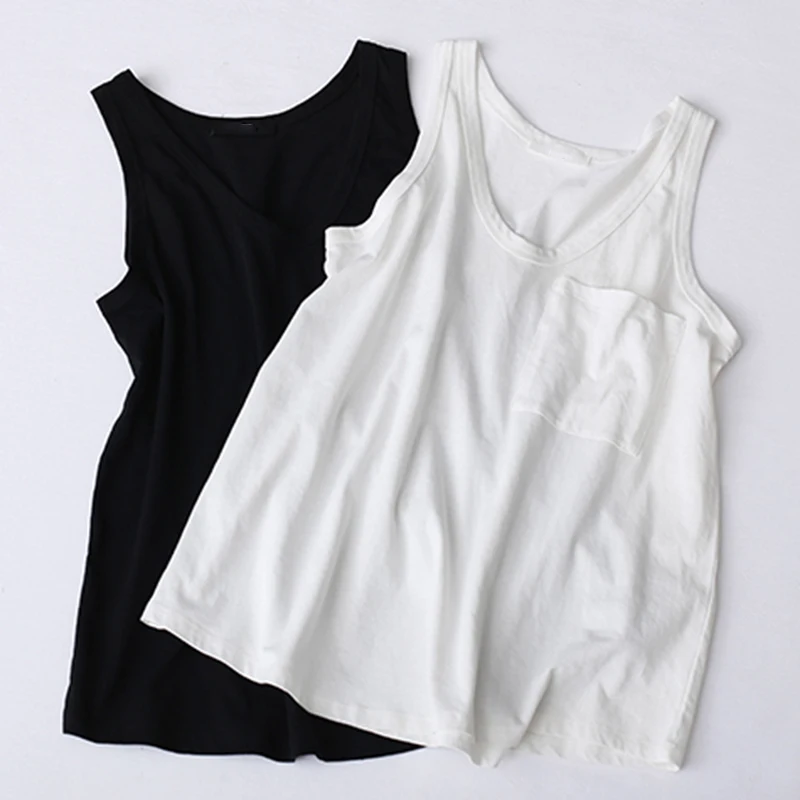 Женский жилет с v образным вырезом TWOTWINSTYLE повседневный карманом большие размеры