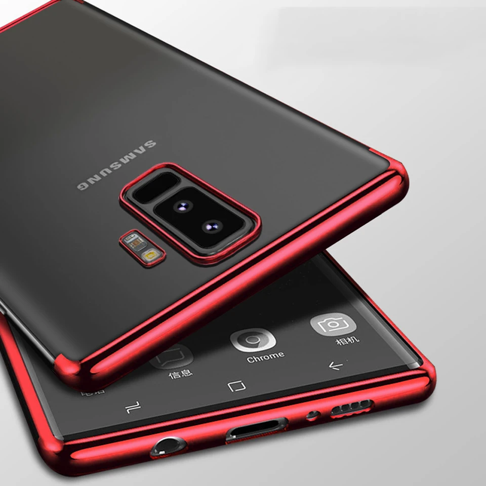 Тонкая рамка с блестками для Samsung Galaxy S9 Plus S8 S7 Edge Note 9 8 A5 A7 J5 J7 2016 2017 A8 A6 J4 J6 2018