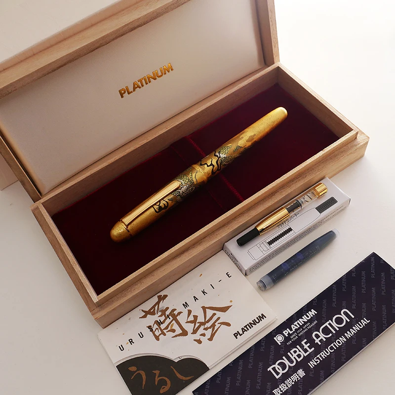 Перьевая ручка Platinum 3776 с золотым наконечником 14 карат Золотая фольга в рулоне