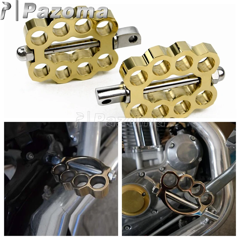 Мотоциклетные латунные ножные Peg Shifter педали для ног Harley Softtail Dyna Road King Sportster 883R 883L
