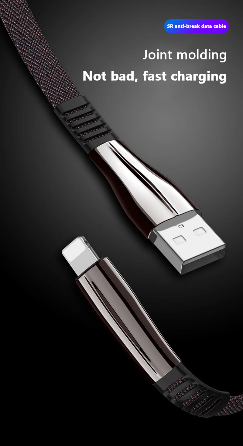 Кабель для быстрой зарядки USB зарядка для айфона 5 5s мобильного телефона кабель usb type-c for Samsung Micro USB кабель 2 м кабель для быстрой зарядки для iPhone X XR 8 7 6 линия цинкового сплава кабель