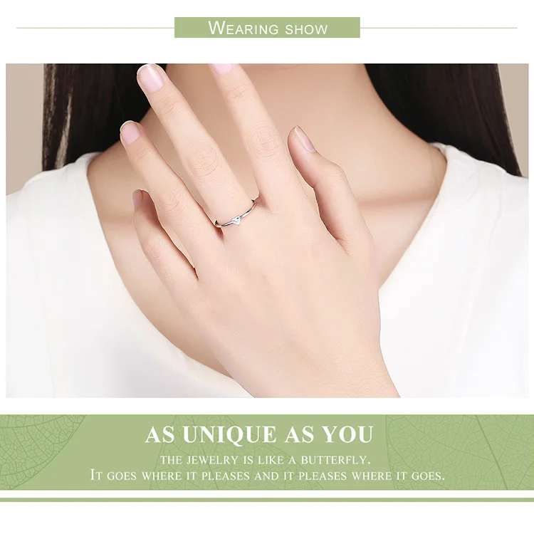 WOSTU кольцо в форме сердца, 925 пробы, серебряное, прозрачное, CZ, ослепительное кольцо с кристаллами, на палец для женщин, элегантное, хорошее ювелирное изделие CQR498