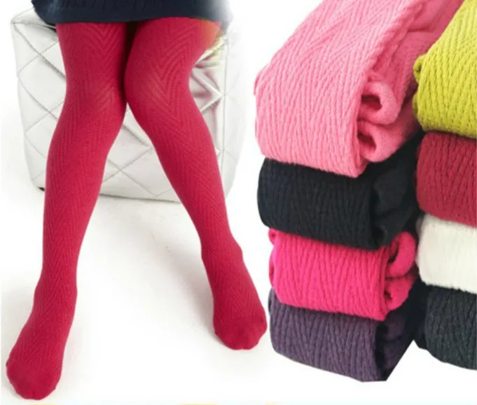 2017 модные колготки для девочек хлопковые детские яркие цвета балетные теплые