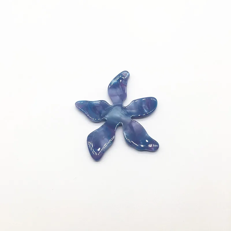 blue Новое поступление! 48x42 мм 50 шт./партия амулеты в форме морской звезды уксусной кислоты для сережек аксессуары/детали для серег ювелирных изделий - Цвет: blue