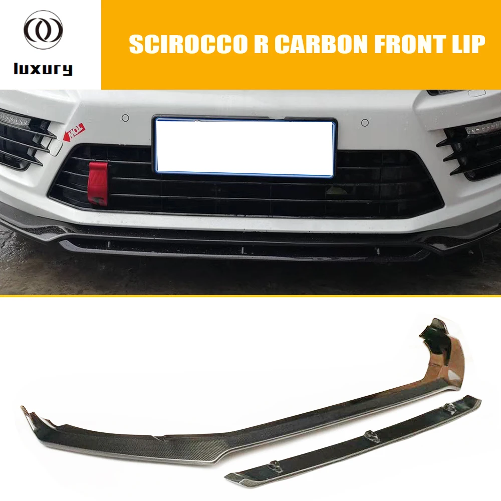 Защитный бампер Scirocco R из углеродного волокна для переднего бампера Chin agon