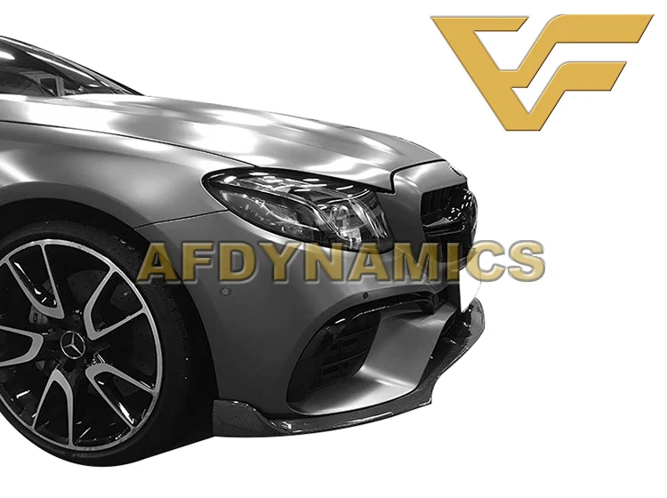 Подходит для Benz 16-19 W213 E класс E63S B Стиль углеродное волокно Передняя губка Бампер Комплект