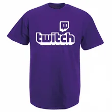 Twitch tv t shirt Purple игровой Топ Мужская футболка геймер день отцов