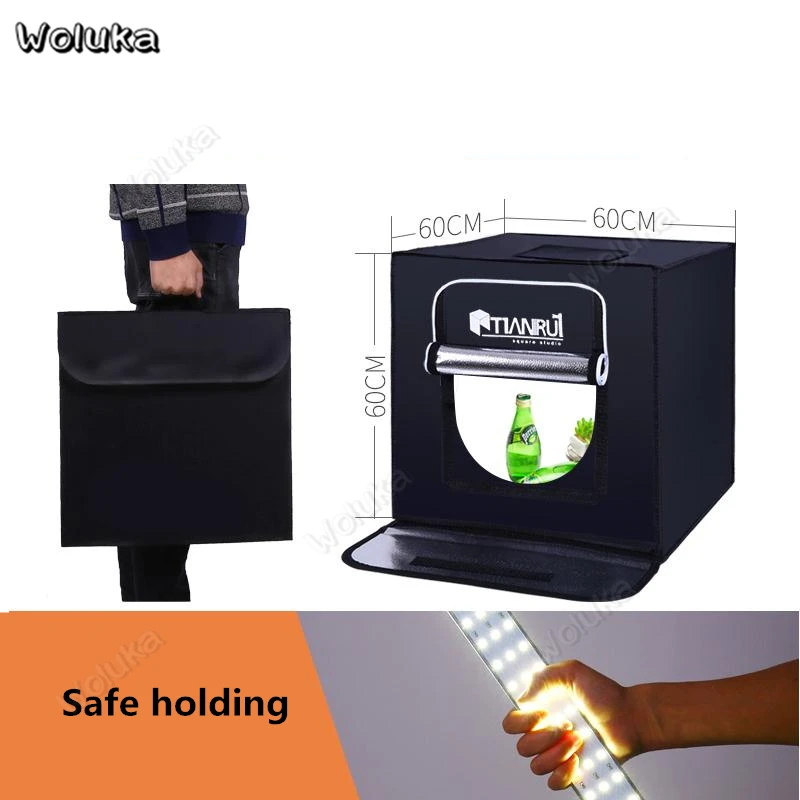 60 см складной простой в установке светодиодный фотобокс регулируемый цветной