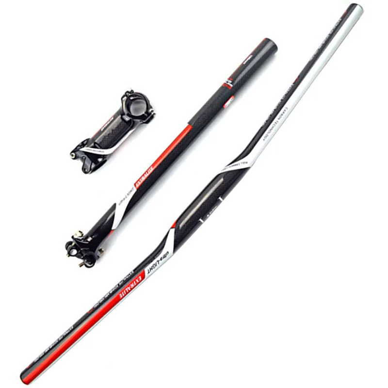 Полностью из углеродного волокна комплект рулей для велосипеда 3k Руль + стержень