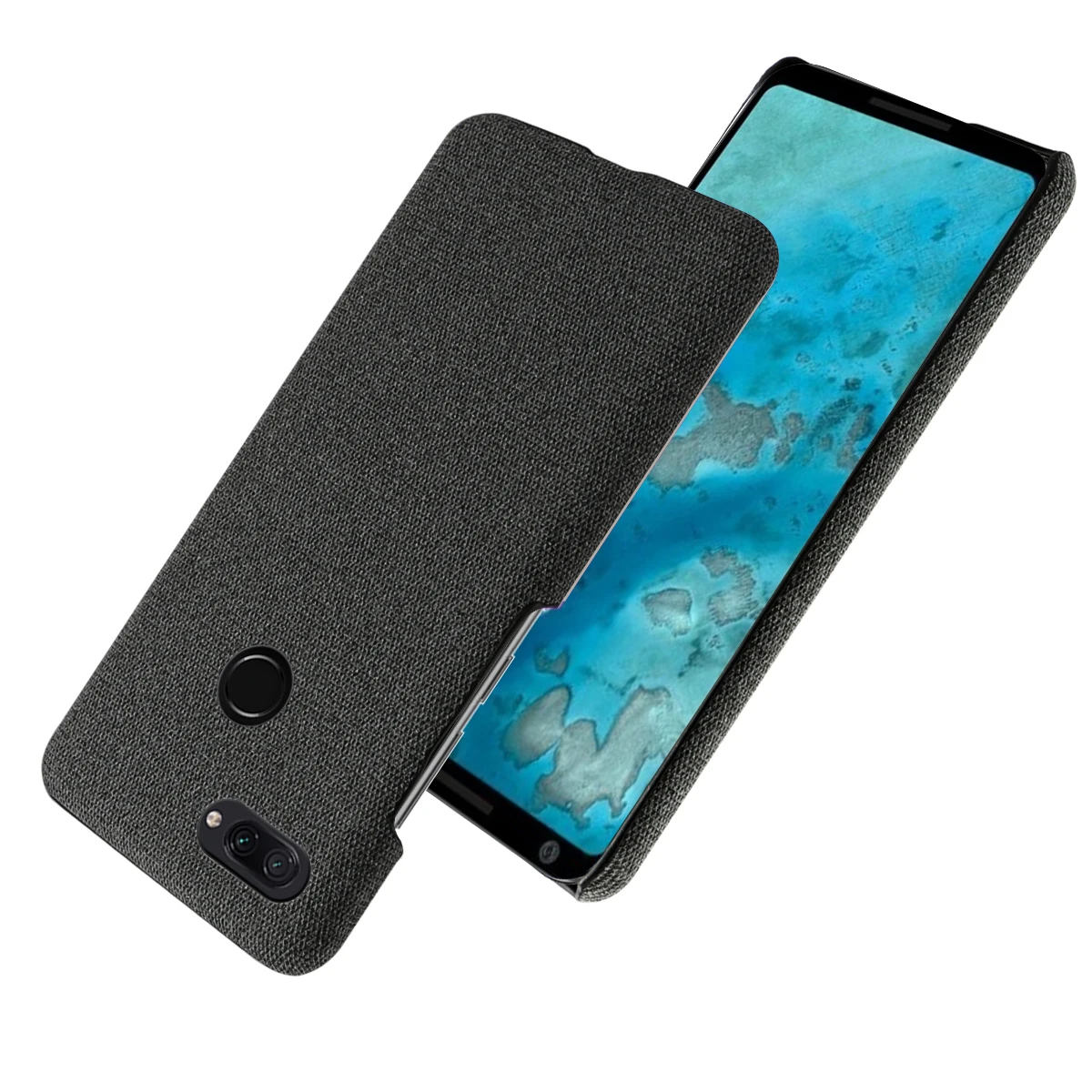 For Google Pixel 3a XL 4 Case Ultra Back Hard PC Woven Fabric Shockproof Protective Felt Cloth |