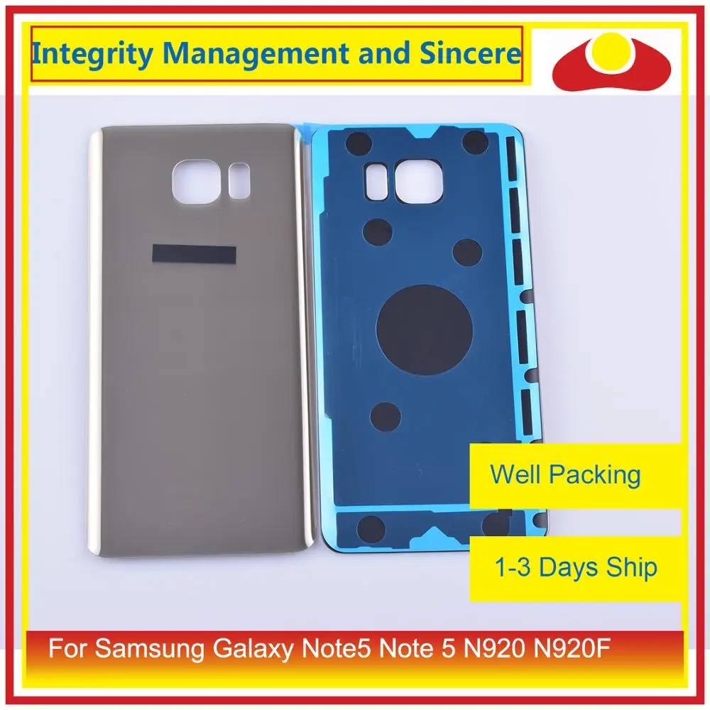 Оригинальный чехол для Samsung Galaxy Note5 Note 5 N920 N920F Задняя стеклянная крышка корпуса
