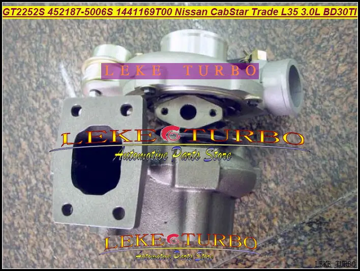 GT2252S 452187-0001 452187-0003 709693-452187 0005 1441169T00 турбо для Nissan CabStar Trade M100 L35 1996-BD-30TI 3.0L |
