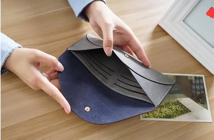 Длинный кошелек M384 Ms женский тонкий с эффектом потертости женская сумка для рук