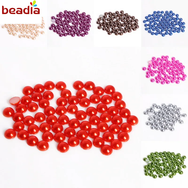 200 _ 19 цветов на выбор полукруглые бусины с имитацией жемчуга из АБС-пластика