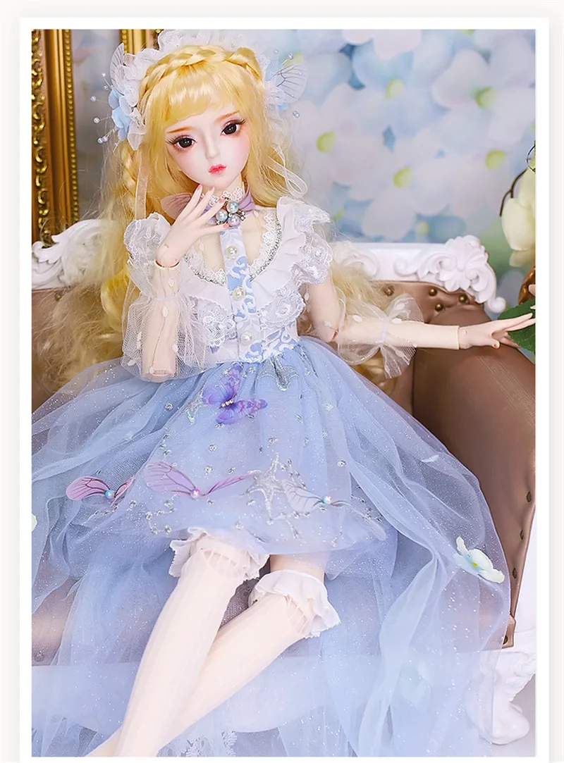 BJD куклы 60 см/22 дюйма Реалистичные модные куклы для девочек 26 суставов ручной работы 1/3 с одеждой парики обувь Макияж Красота игрушки для девочек