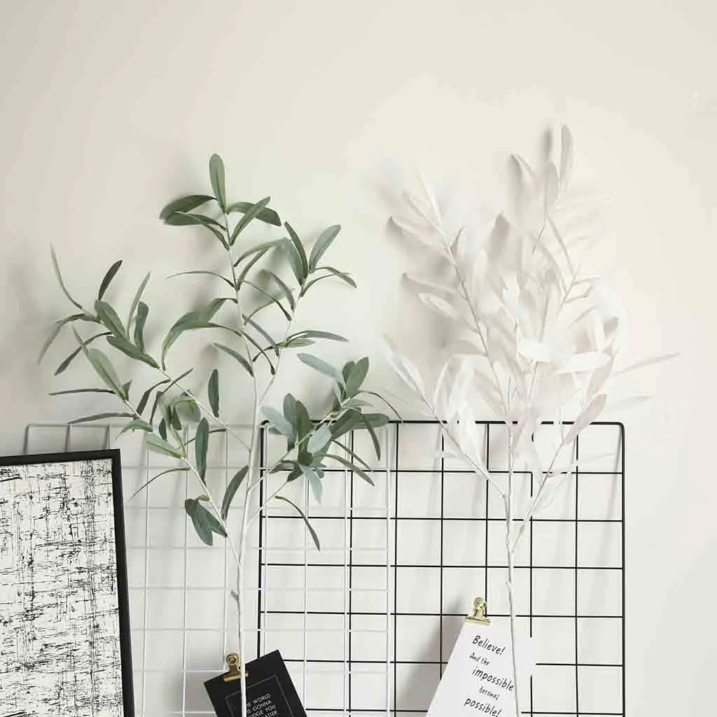 Прямая поставка искусственные оливковые листья зеленые ветви растений гирлянда