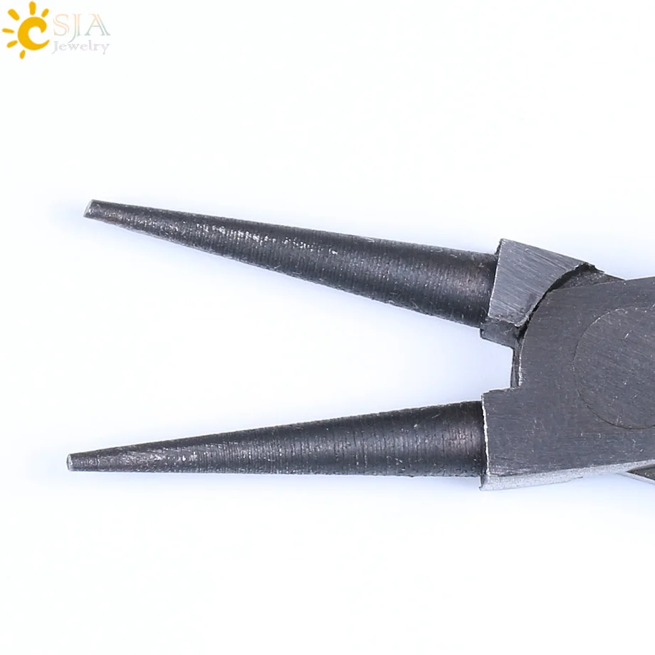 Длинные плоскогубцы CSJA 126 мм с круглыми носами пластиковые ручки Прочные ручные