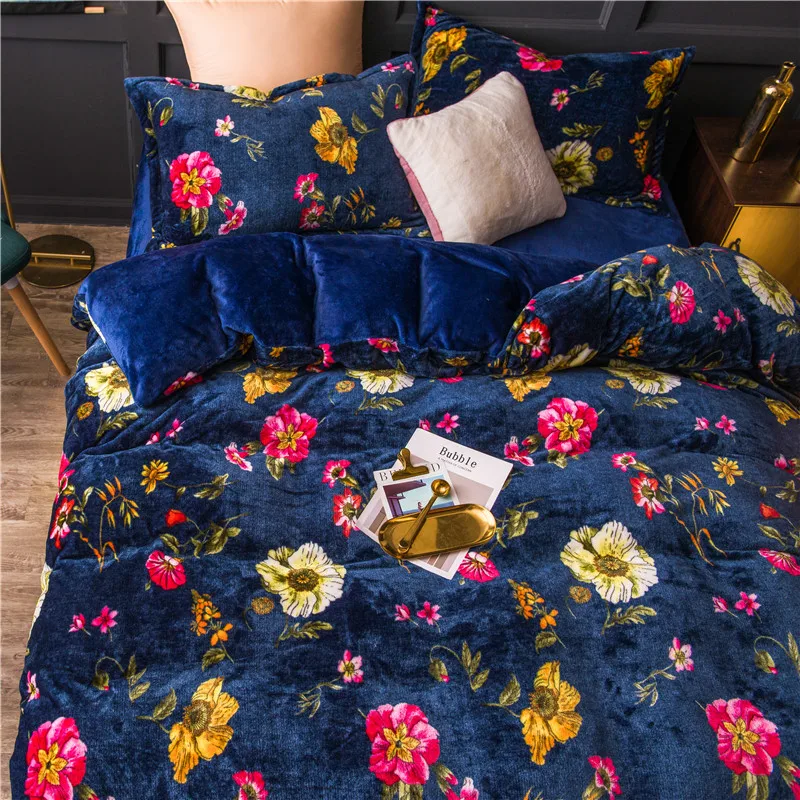 Флисовый теплый Твин Полный queen King size комплект постельного белья Подсолнух набор пододеяльников набор постельного белья простыня parure de lit ropa de cama