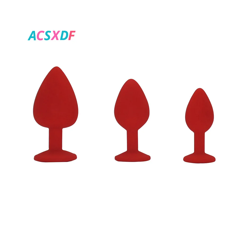 ACSXDF силиконовая Анальная пробка с кристаллами ювелирные изделия гладкое касание