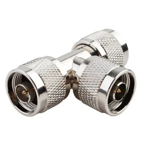 2 шт. N-Тип РФ коаксиальный разъем адаптера N Подключите к штекер 3 Way &quotТ&quot Тип