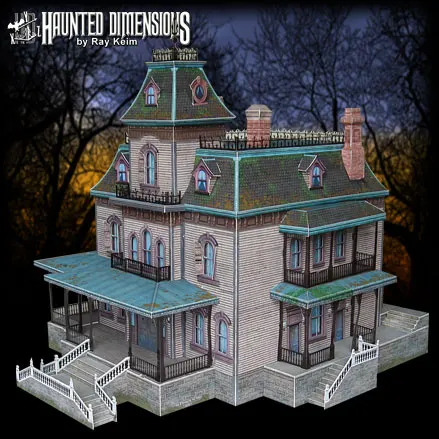 Модель бумаги Ghost House модель фантомного дома|Картонные конструкторы| |