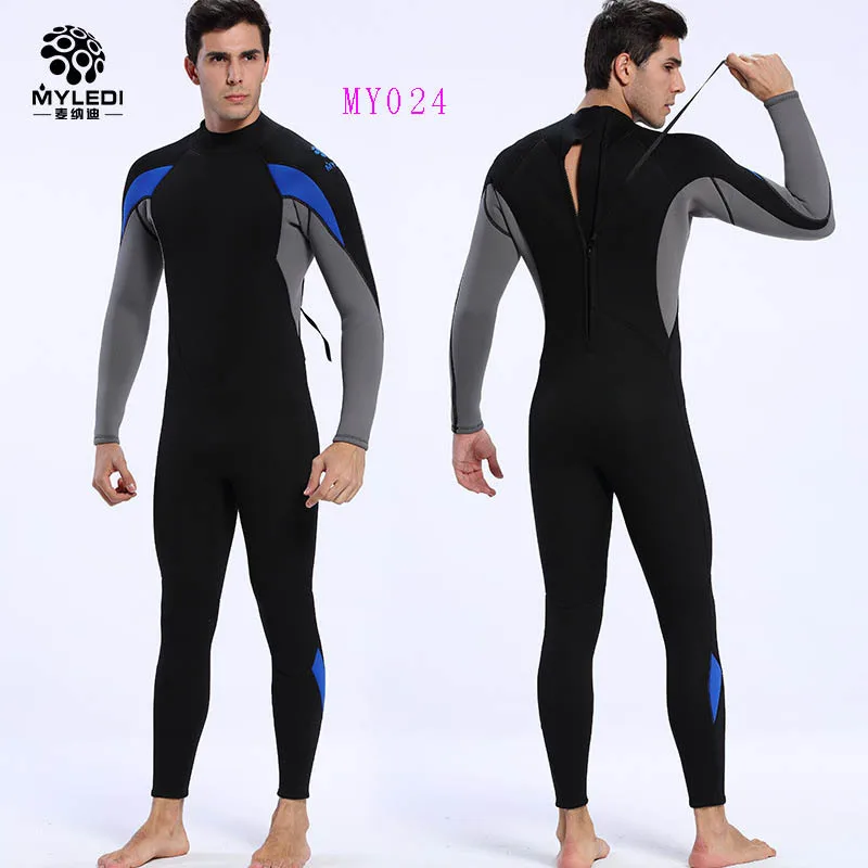 

3mm Male Diving Suit Warm Thick Waterproof Diving Suit Neoprene Nylon Diving Suit Swimsuit For Men Size S-XXL MY024-MY026