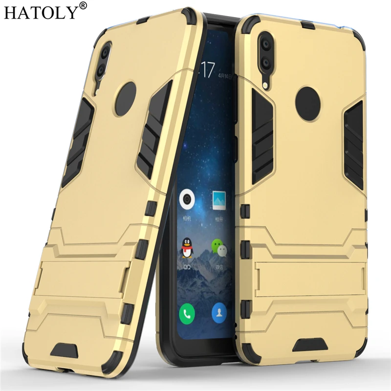 Gold Для huawei Y7 Чехол резиновый робот Броня оболочка Жесткий PC задняя крышка телефона для huawei Y7 защитный чехол для huawei Y7 - Цвет: Gold