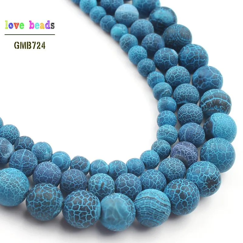 Бусины Из Натурального павлина синего мороза паука краба агата круглые бусины из