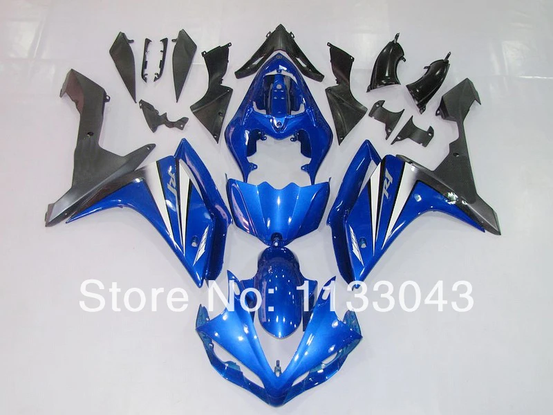 

Injection mold Blue black fairings for 07 08 YZFR1 YZF-R1 YZF1000 R1 07 08 YZFR1 2007 2008 #3379 fairing kits ta